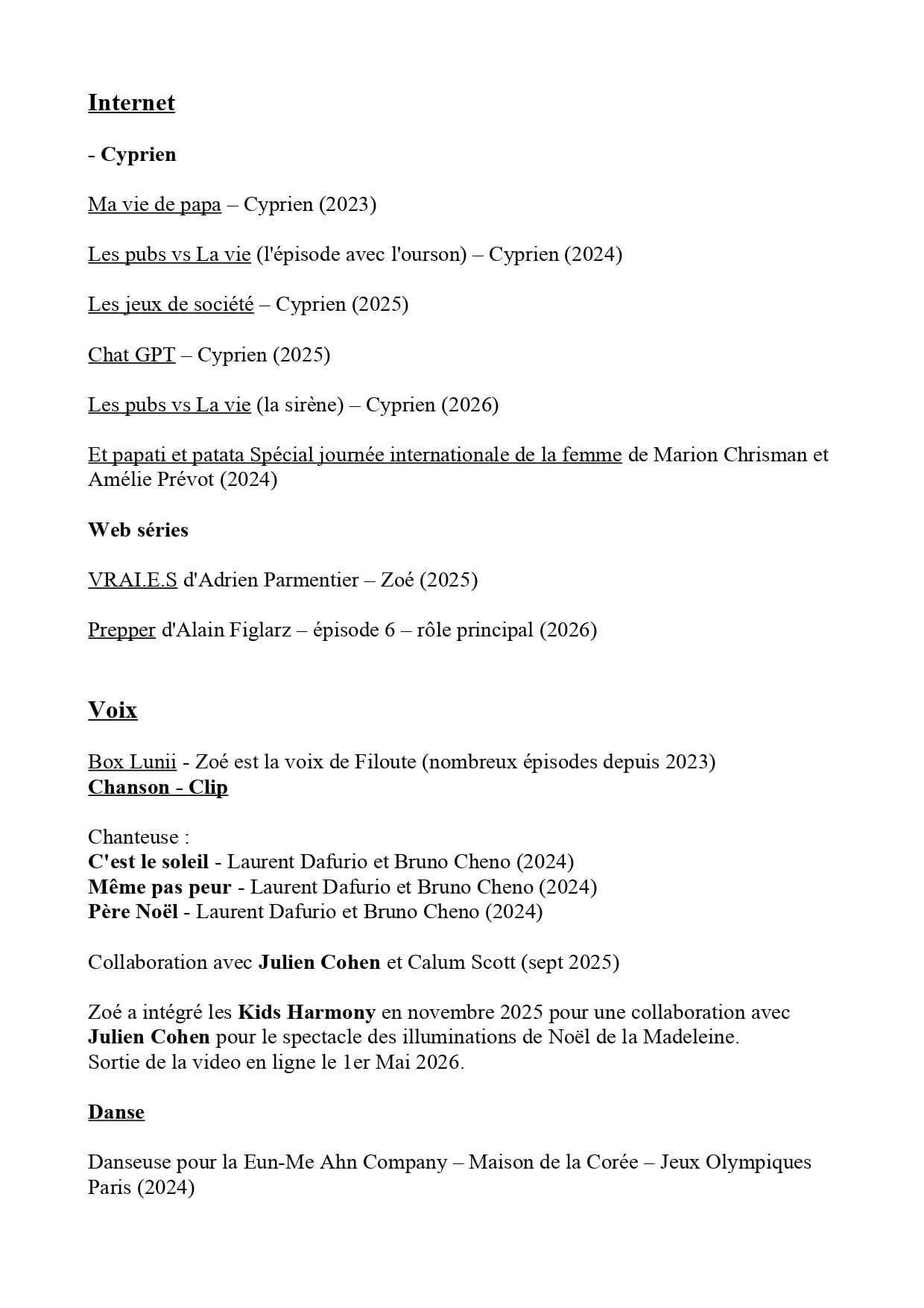 CV de Zoé Chazal - page 3